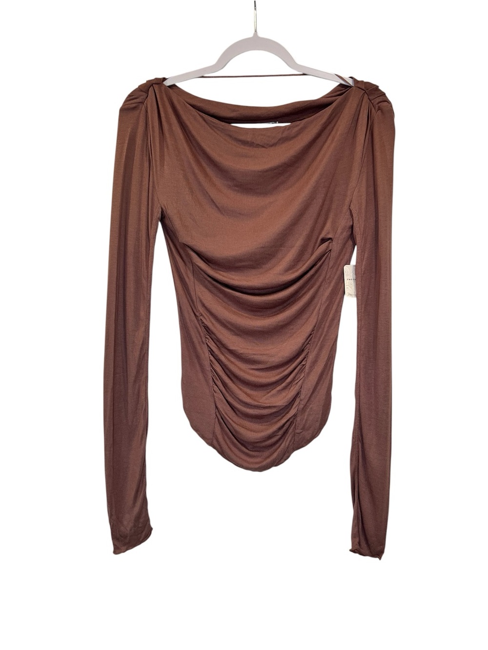 Free People Intimately Women's Pink Ruched Long-Sleeve Top Size XS